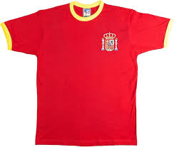Camiseta Retro de Fútbol España con Logo Bordado