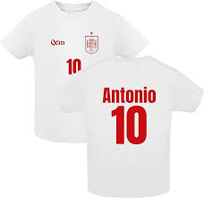Camiseta de Fútbol Personalizada para Bebé - España