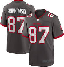 Camiseta de Fútbol Americano Rob Gronkowski para Hombre en Pewter