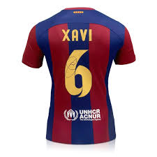 Camiseta Firmada por Xavi del Barcelona
