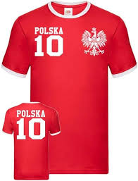 Camiseta de Fútbol Masculina - Diseño Polonia